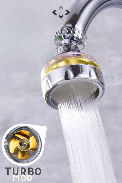 LİGROUND 360 Degree Rotating Faucet Apparatus with Turbo Fan Mode - Saving Pressurized Aerator