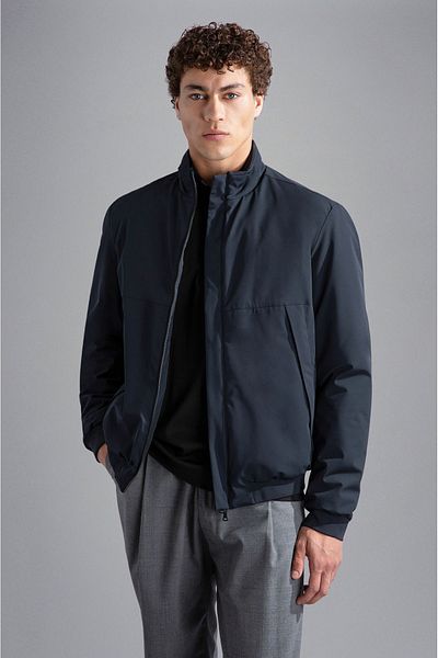 PAUL&SHARK Black Casual Jacket - Men'S, Long Sleeve, Stand Collar 14312019 -011