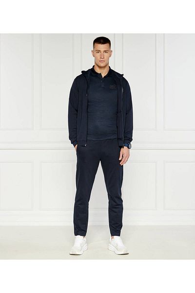 EA7 Ανδρικό μπλουζάκι Navy Blue Polo Neck - Με λογότυπο μάρκας, γιακά πόλο 6DPF79 PJUJZ-1562