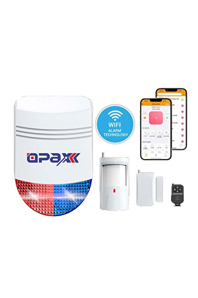 OPAX BGR-12 WIFI Kablosuz Siren Alarm Sistemi Mobil Uygulamalı Data Güvenlik
