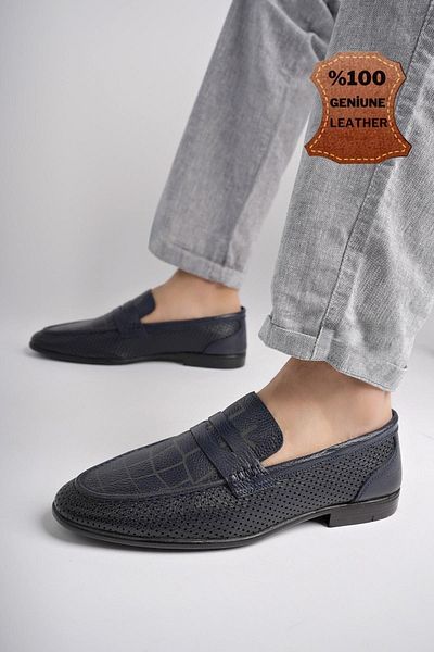 MUGGO Albert Guaranteed - Genuine Leather Orthopedic Men's Shoes, Breathable and Laceless