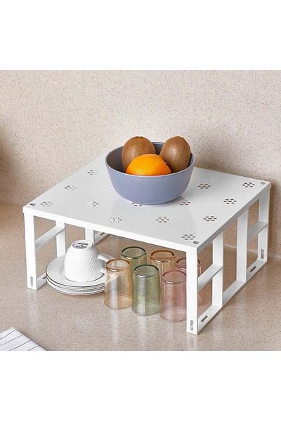 BRAVES 2 Large Closet Organizers - Metal Shelf, Cup Rack and Organizing Shelf