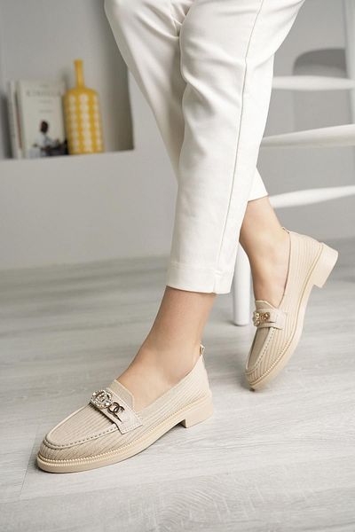 MUGGO Cameron Garantierte Strickwaren Strass Schnalle Damen Loafer Mokassin Freizeitschuhe