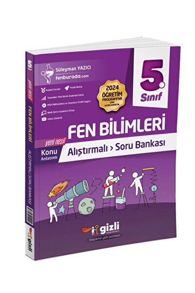 Gizli Yayınları GİZLİ YAYINLARI 5. SINIF FEN BİLİMLERİ ALIŞTIRMALI ETKİNLİKLİ...