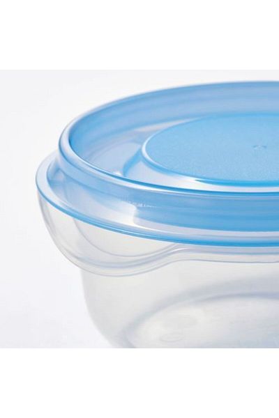 IKEA 3-Piece Mini Size Storage Containers Practical Use Feature Blue Lid 70 ml 3-Piece