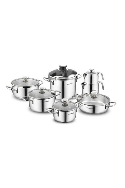KORKMAZ A1709 Alia 14 Piece Steel Dowry Set