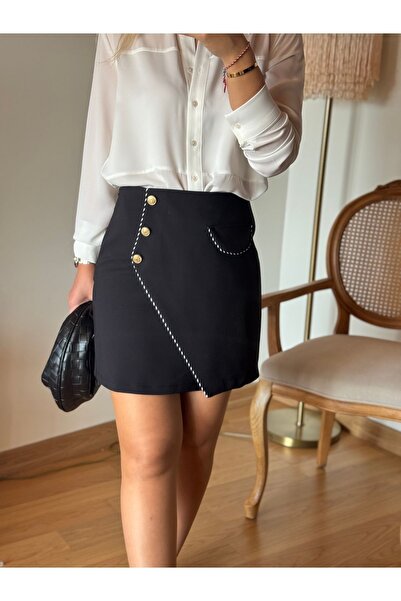 Butik Siyah zarf etek