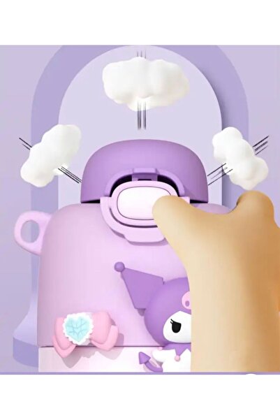 synshop Kuromi Köstebek Sanrio Sakura Askılı Suluk Matara Ağız Ve Diş Sağlığına