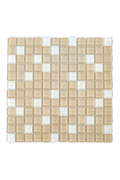 MozaiKristaL Mutfak tezgah arası ve tüm yüzeyleri Için 23x23x4 mm Krem Mix.  ...