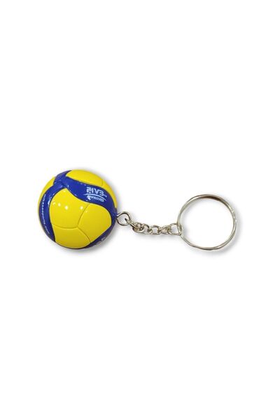 KDOT Voleybol Salon Topu Anahtarlık Ve Çanta Süsü Sarı Lacivert