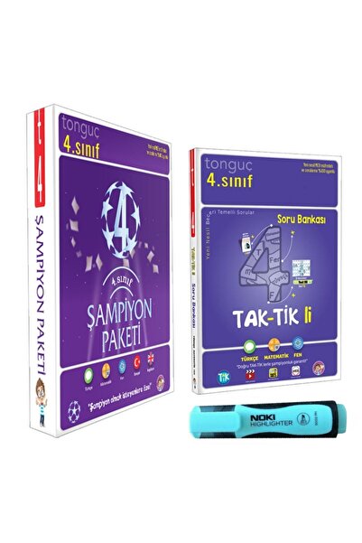 Tonguç Yayınları 4. Sınıf Şampiyon Paketi + 4. Sınıf Taktikli Soru Bankası + ...