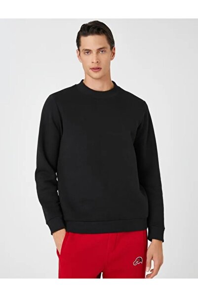 Koton Ανδρικό φούτερ με ζιβάγκο