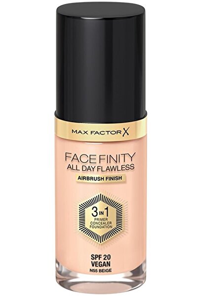 Max Factor Facefinity 3-in-1 Permanent Foundation 55 Beige Vegan