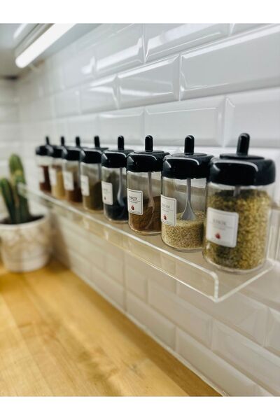 ipeksi pleksi Baharatlık Rafı Şeffaf 45x10 (2 ADET)