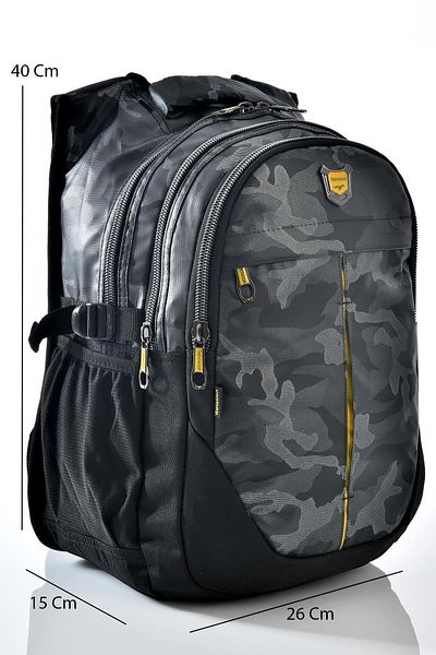Relaxion Σχολική τσάντα 2235 Grey Camouflage - Casual Sports Travel Backpack