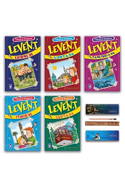 Timaş Çocuk Levent Türkiyeyi Geziyorum Set 5 Kitap - Edirne - Konya - Şanlıur...