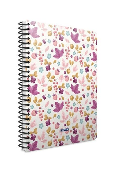 Gıpta 100 Things 19x26 100 Sheets Checkered Hard Cover Spiral Elastic Notebook