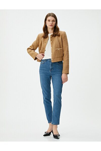 Koton Women's High Waist Jean Pants