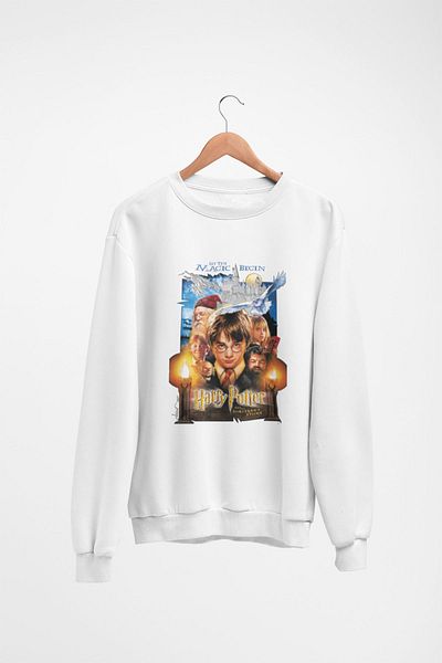 MAGORS Stil-X Harry Potter and Philosophy Stone Printed Oversize Crew Neck 3 Thread Raised Sweatshirt