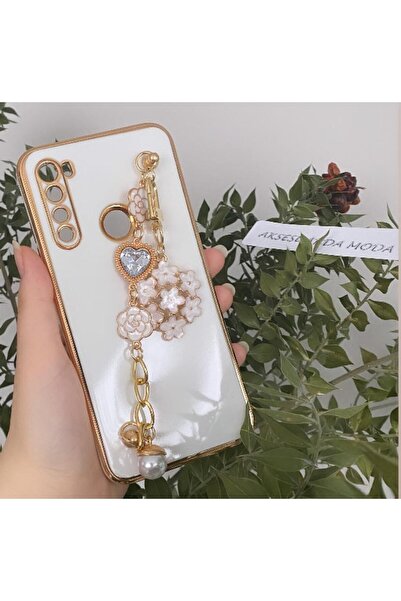 Aksesuarda Moda Redmi Note 8 Compatible Floral Stone Pearl Handheld Laser
