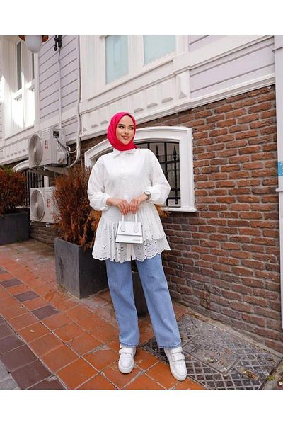 Tesettür World Frilly Scallop Tunic
