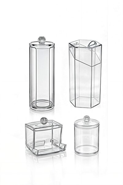 Vivart Розкішний набір з 4 предметів - засіб для зняття макіяжу, органайзер для щіток з кришкою, ватні палички