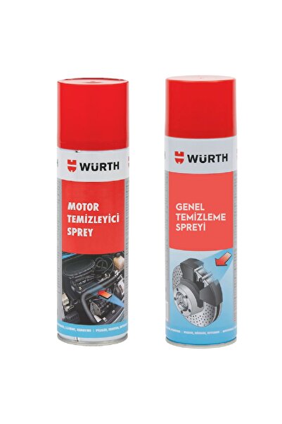 Würth Motor Temizleyici 500 ml + Fren Balata Spreyi 500 ml