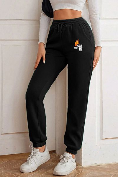 macklin Unisex Please Dont Hurt Me Printed - Thermal Lined Elastic Jogger Sweatpants 3 νήματα