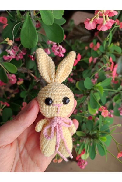 ELMASINEMEĞİ Amigurumi el örgüsü tavşan anahtarlık