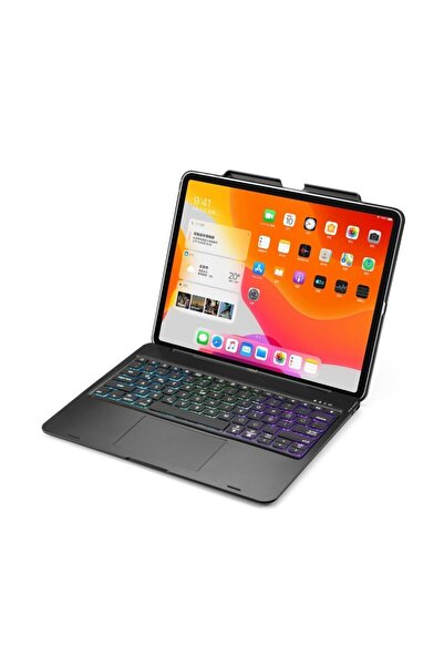 Genel Markalar Ipad Pro 12,9" 4. Ve 3. Nesil Için Türkçe Q Klavye Kılıf Touchpad Trackpad Mouse