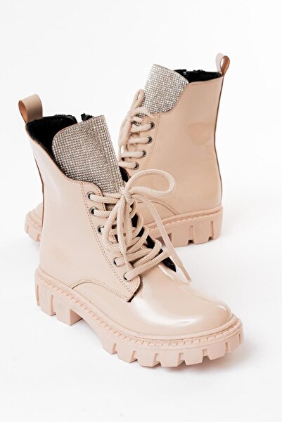 Moda Lime Γυαλιστερές πέτρινες Unisex ψηλή σόλα αδιάβροχες παιδικές χειμερινέ...