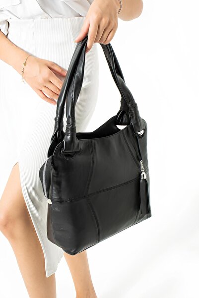 Erzeno Luxusní a exkluzivní design – dámská kabelka přes rameno a do ruky z pravé kůže