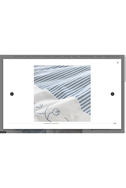 IKEA Gulsparv Bebek Nevresim Takımı, Çizgili-mavi, 110x125/35x55 Cm