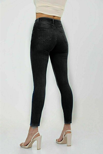 DRC trend High Waist Ramses Black Skinny Jeans - Mustache S.U.P.E.R Pants Jeans(Shoper)