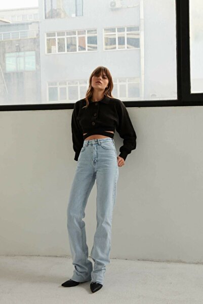 DRC trend Extra High A.c.a.i.p S.o.l.m.a.z Μπλε φαρδύ τζιν παντελόνι Palazzo ...