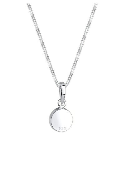 ELLI Dámský kulatý náhrdelník s přívěskem a měsíčním kamenem ze sterlingového stříbra 925
