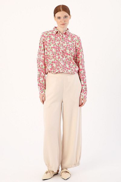 ALLDAY Light Beige Natural Fabric Trousers with Big Pockets