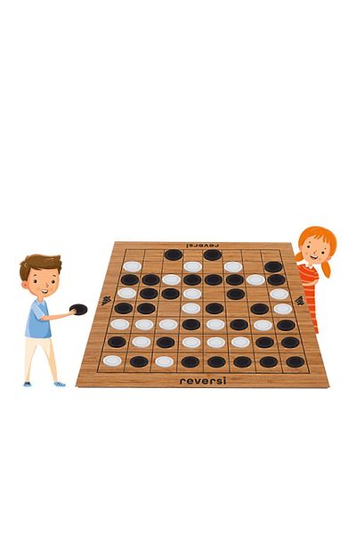 Zetzeka Age 5+ REVERSİ Wooden Intelligence and Mind Game - 2 Players
