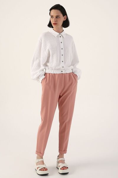 ALLDAY Панталон с джоб с ластик Pudra01