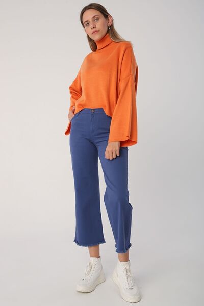 ALLDAY Сині широкі штани з китицями по низу