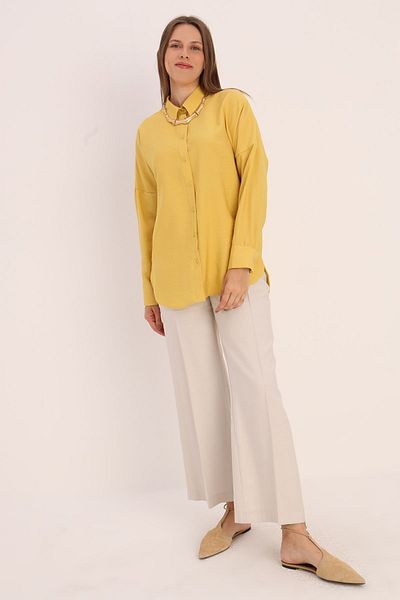 ALLDAY Κίτρινο Oversize Basic πουκάμισο