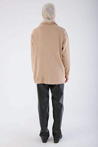 ALLDAY Beige Tassel Embroidered V-Neck Knitwear Cardigan