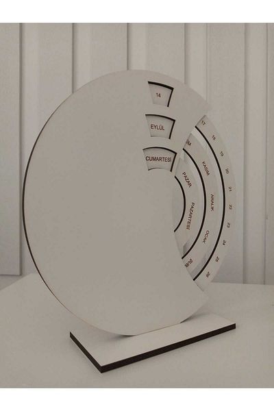 AllFayLazer Table Top Decoration Everlasting Calendar Infinity Calendar Mdf White Color Gift
