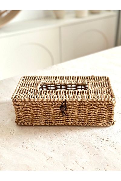 Dekorzdükkan Wicker Napkin Holder