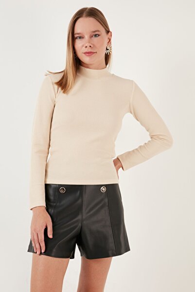 Lela Πουλόβερ πουλόβερ με ελαστική λεπτή εφαρμογή με μισό ζιβάγκο 5865344