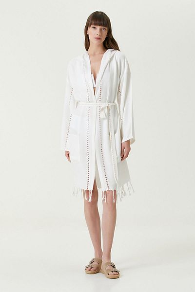 İrya Μπουρνούζι Serene Loincloth - Coral Knitted Openwork