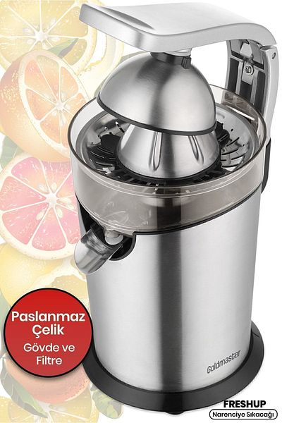 GOLDMASTER Freshup Inox Removable Stainless Steel Casting Handle Citrus Fruit Juicer