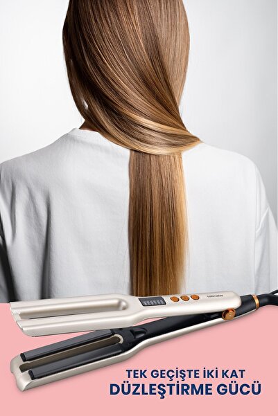 GOLDMASTER Twinpro Digital Display Keratin Ceramic Double Plate Ionic Hair Straightener