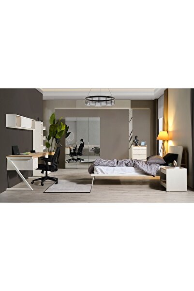 CaddeYıldız Moderno Genç Odası - 3 Kapılı Aynalı
