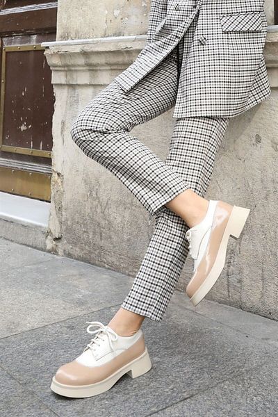 NILUFARR Pantofi de damă casual Rachel Beige din piele naturală